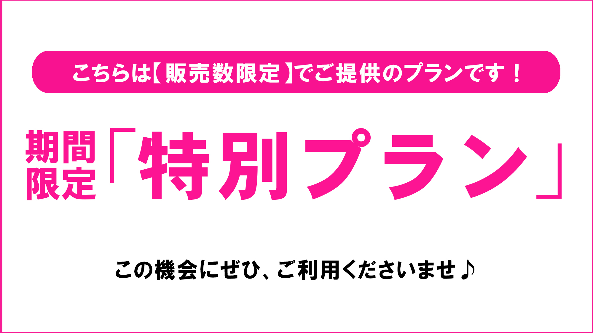 ☆期間限定☆特別プラン【素泊まり】