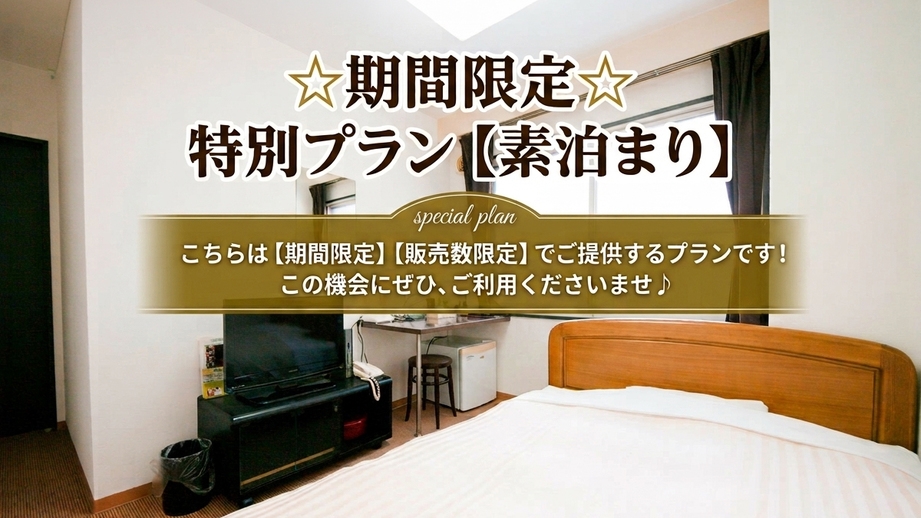 ☆期間限定☆特別プラン【素泊まり】