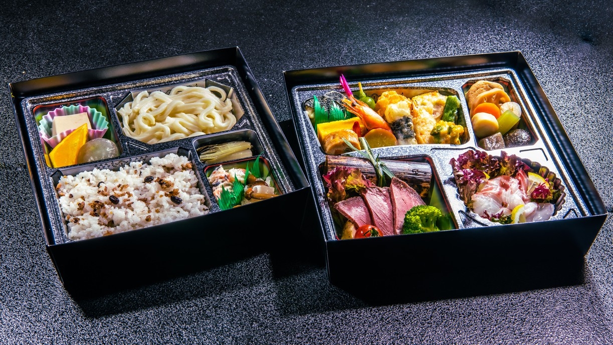 ◆一泊二食付◆御部屋食の新スタイル◆御夕食は部屋でお弁当「へや弁」◆オールインクルーシブ★露天風呂付