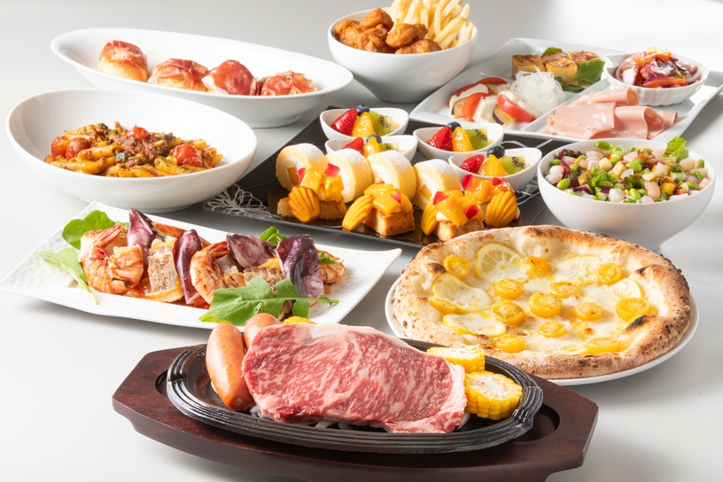 【2食付】◆「キーウエスト」サマープレミアム◆ワンランク上の贅沢料理＋ピッツァ食べ放題＆飲み放題付き