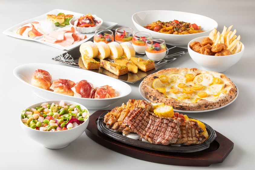 【2食付】◆「キーウエスト」サマースタンダード◆シェア大皿料理+本格ピッツァ食べ放題＆飲み放題付き
