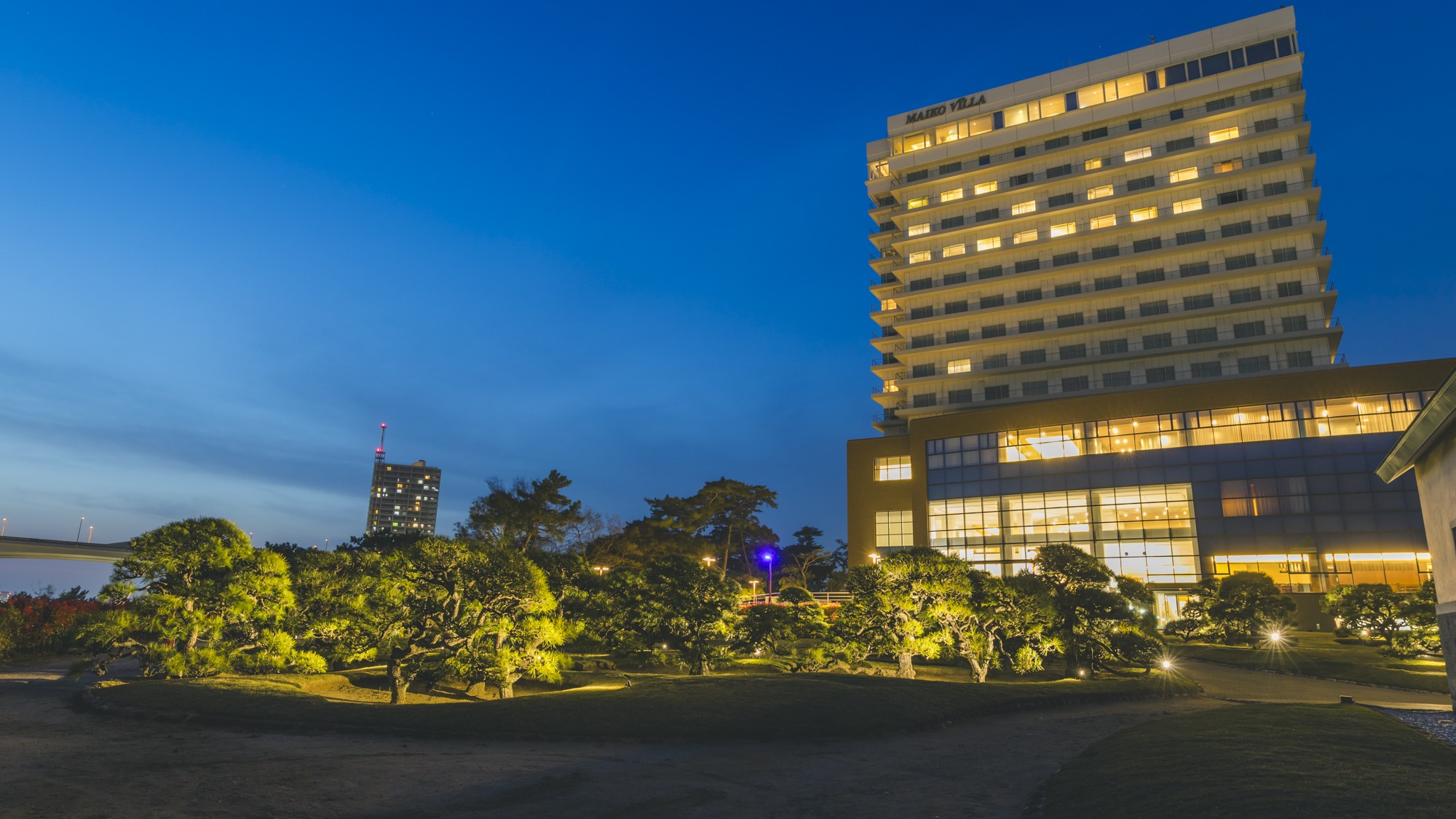 幻想的で心落ち着く夜の風景。大切な人と過ごす静かな時間におすすめです。