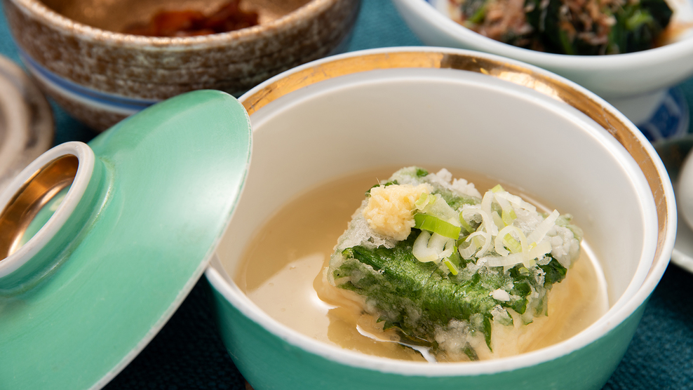 【朝食付】大山名物・自家製豆腐を使った「豆腐の卵とじ」ほか、季節食材を味わう朝ごはん