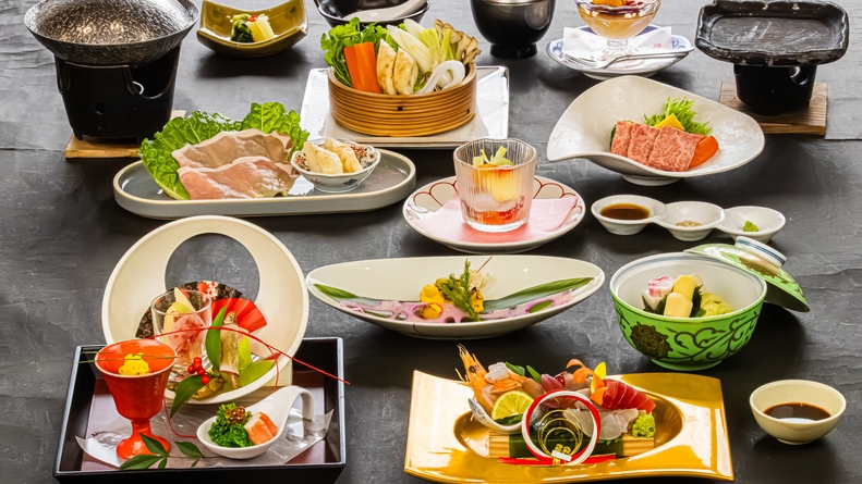 【春SALE】【基本プラン】A5ランク国産牛と色彩豊かな自慢の料理、心温まるおもてなしを♪