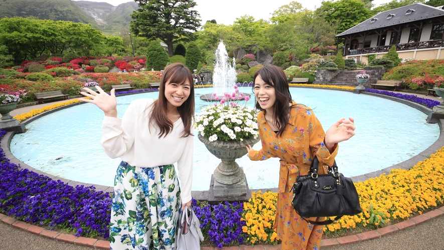 ◆箱根強羅公園（当館から徒歩５分）：四季折々の植物を楽しめます