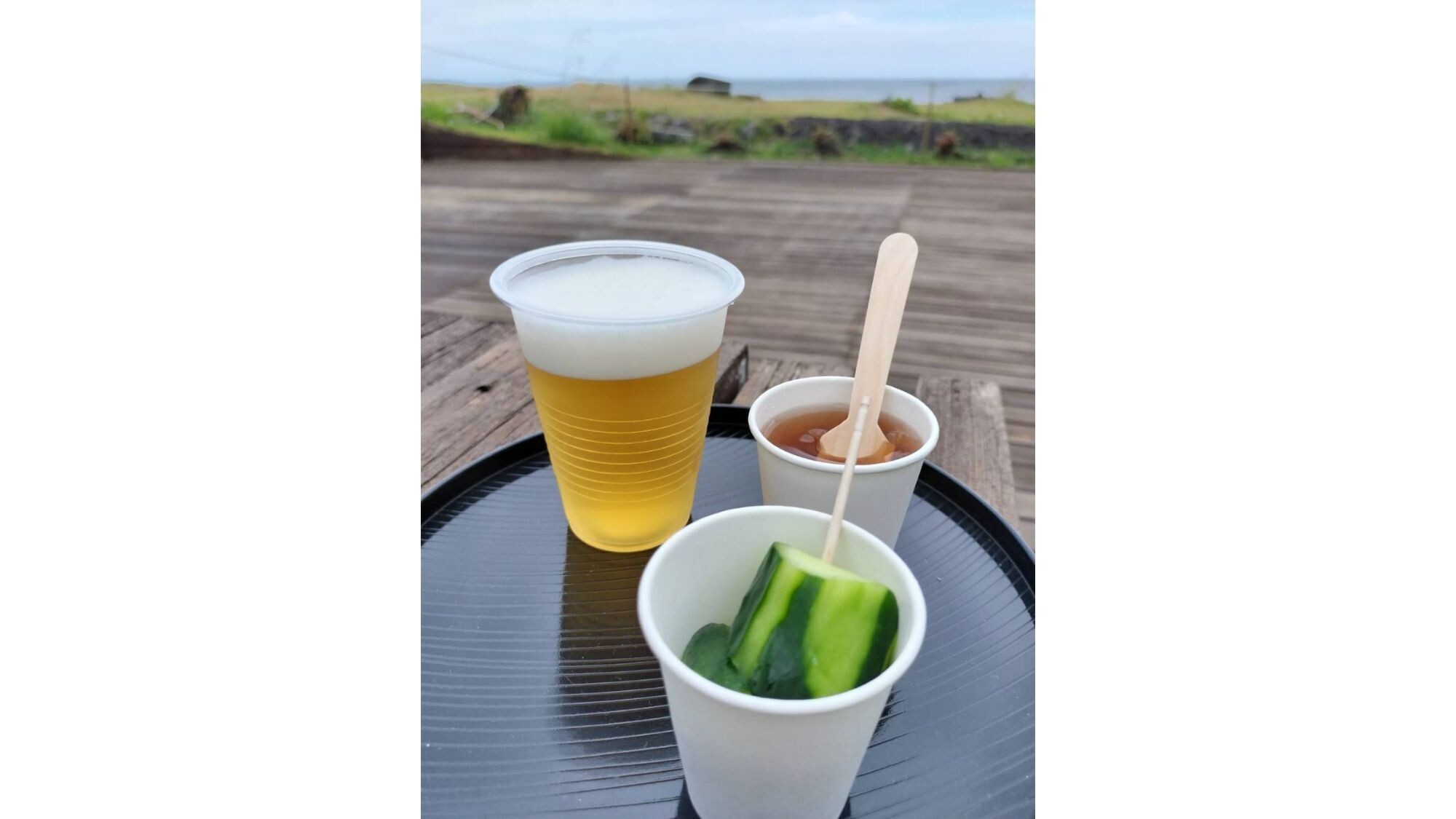 海を眺めながら至福の時間