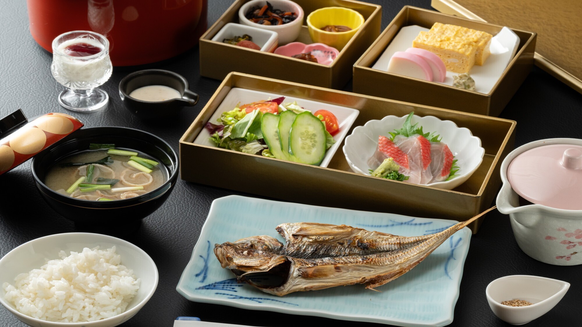 「ご朝食一例」伊豆の海の幸を中心とした和朝食