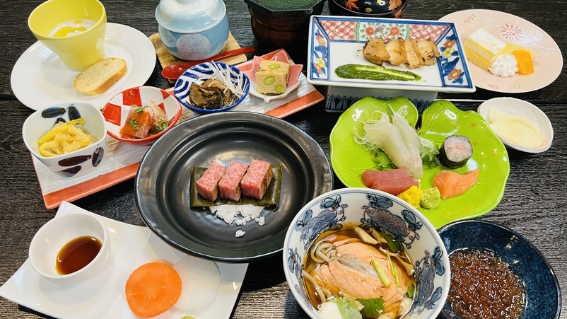 【2食付/少量高質】秋田由利牛付■ご年配の方、女性に嬉しい「量」より「質」の贅沢プラン