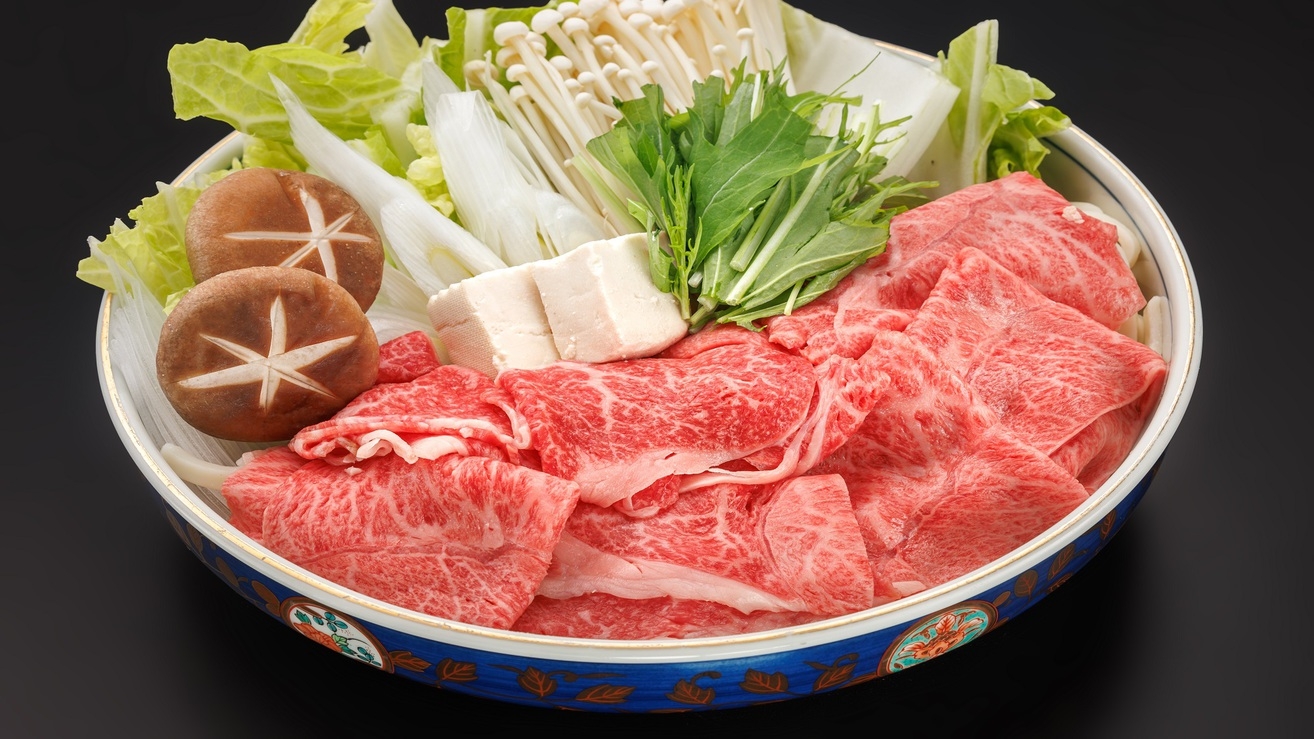 【お部屋で気ままに】老舗の松阪牛を♪すき焼きセット＆特製朝食付【セルフスタイル】