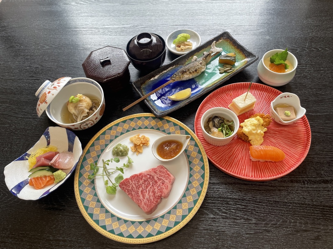 【人気NO.1】《11月12月》黒毛和牛のステーキがメイン！会席プラン