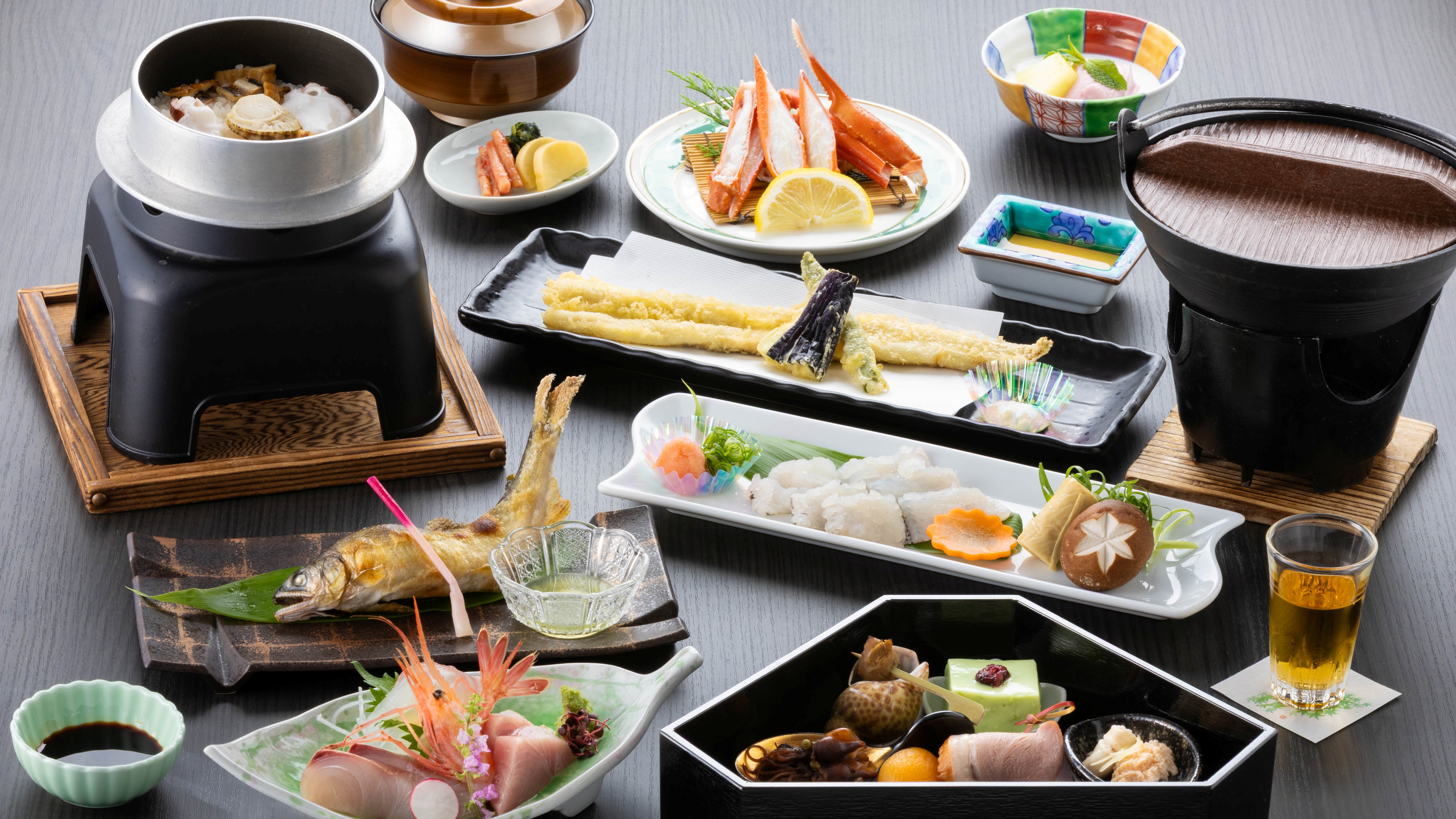 *四季会席&hellip;ちょっと豪華なグレードアップの一例