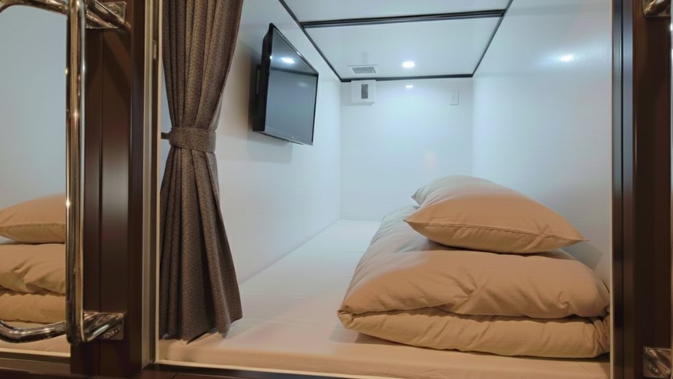 TV付き！天井高140cmカプセル