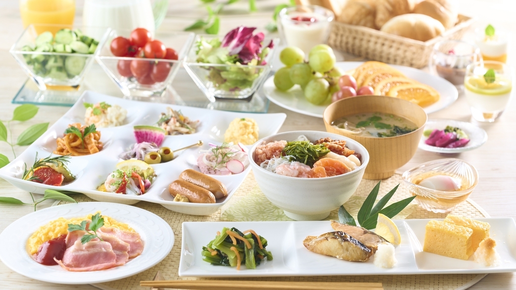 【夕食なし・朝食付】観光にもビジネスにも♪遅いチェックインでもOK　1泊基本バイキング朝食付