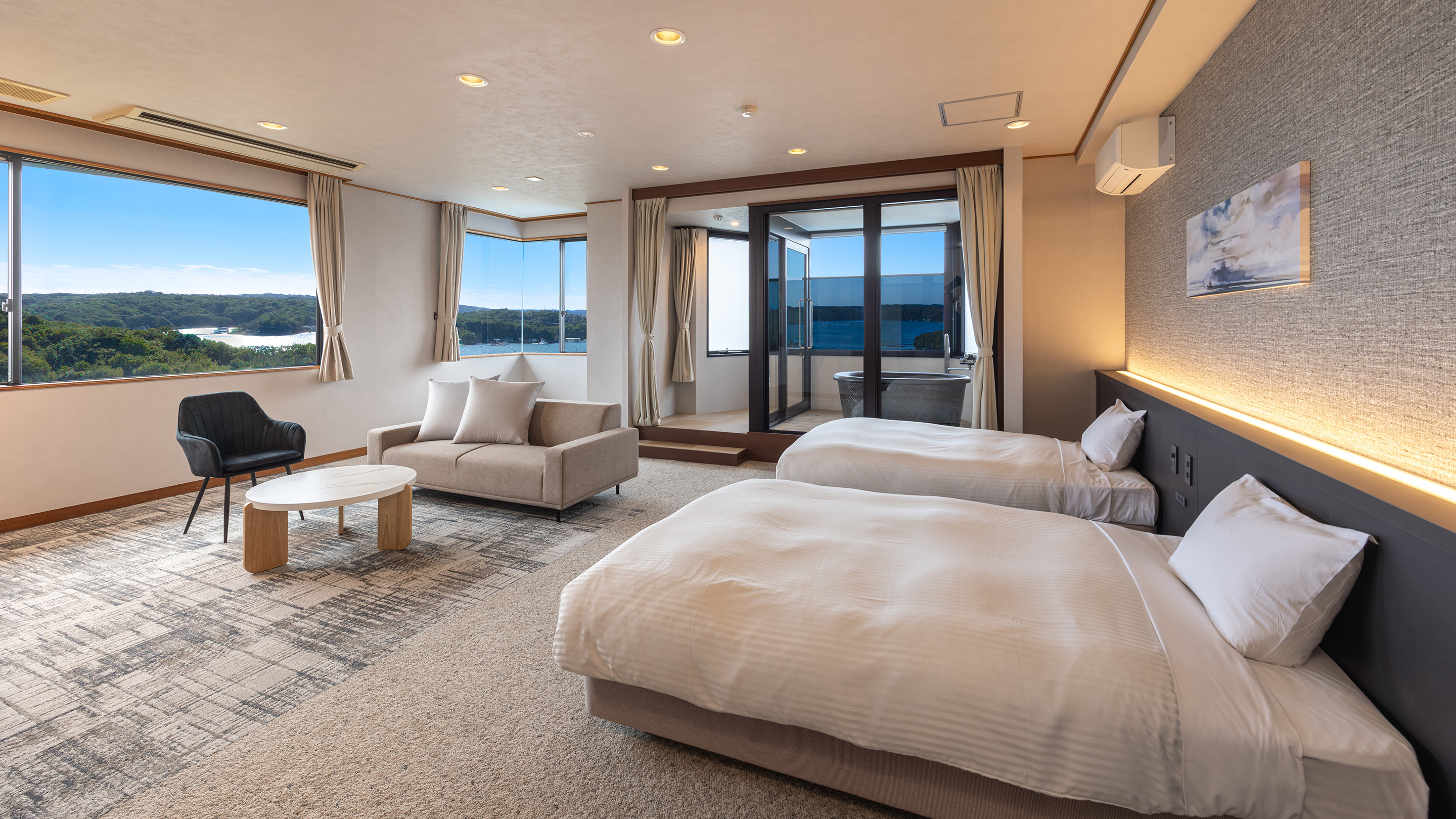 ジュニアスイート露天風呂付ツイン　※画像の浴槽は温泉ではございません