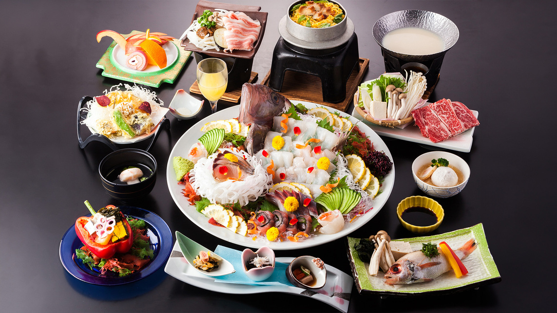 【料理長イチオシ！】旬の地魚・のどぐろ・芙蓉豚・島根牛〜島根の美味しいものまるごと会席