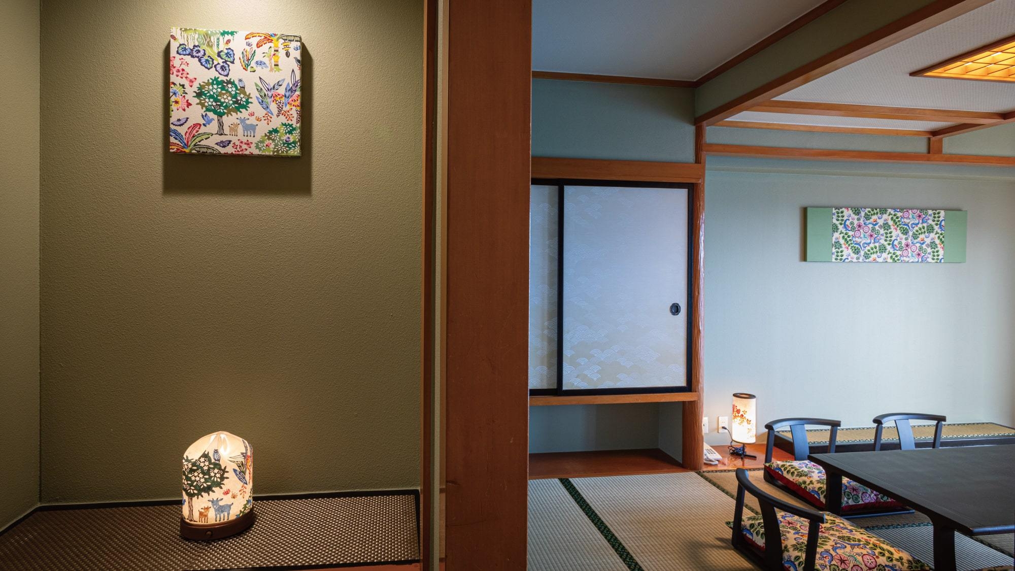 ◆2室限定・琉球ルーム◆色鮮やかな紅型雑貨がお部屋を彩る／朝食付き