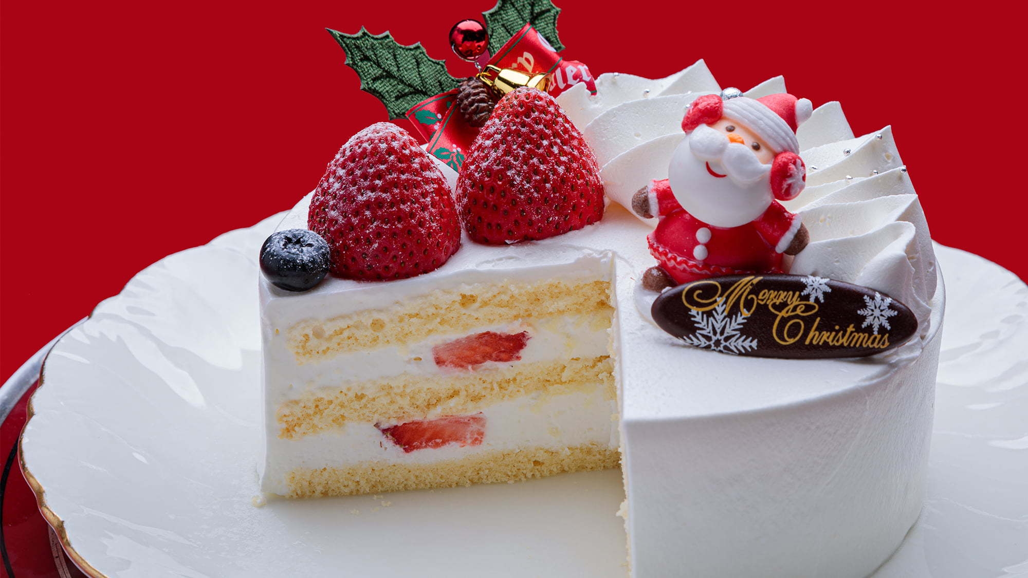 【お部屋で愉しむクリスマスタイム】2種類からチョイス可能☆お部屋にクリスマスケーキをお届け／夕朝食付