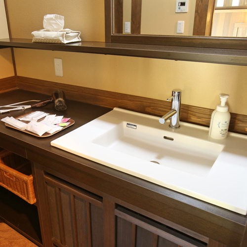 The washroom and dressing room are wide