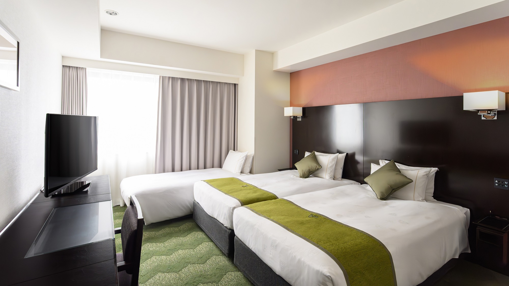 リニューアルデラックスツイン 28.3㎡　3名利用時 客室イメージ