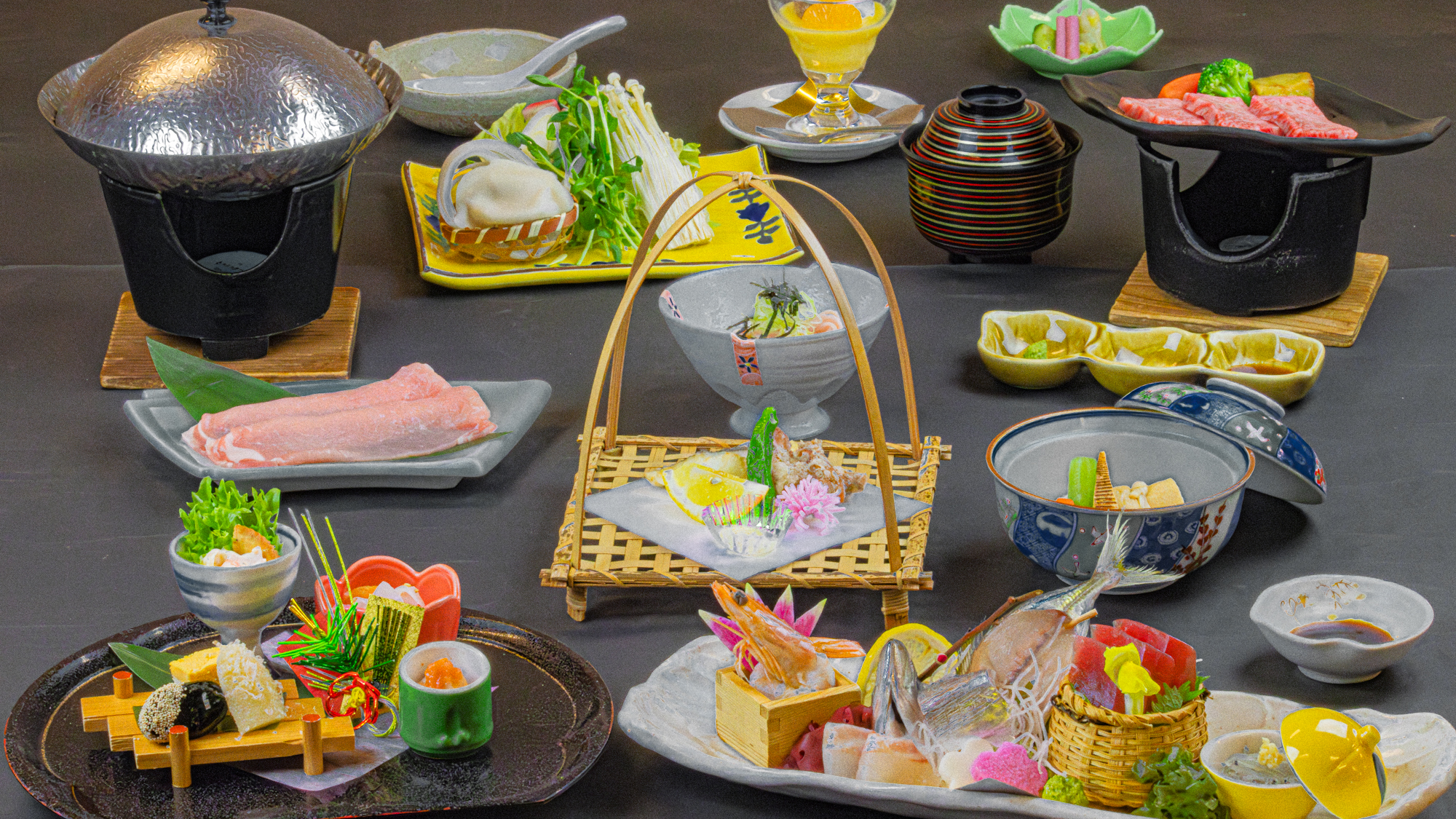 2026年1月2月《お献立一例》旬の食材を活かした和洋折衷創作会席膳をご用意致しました♪