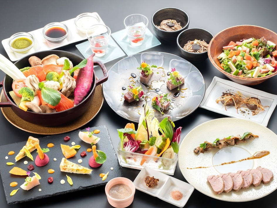 【飲み放題付】いちやオリジナルフレンチ『ビストロジャポネ』 大地の恵みと、選りすぐりの旬の食材を堪能