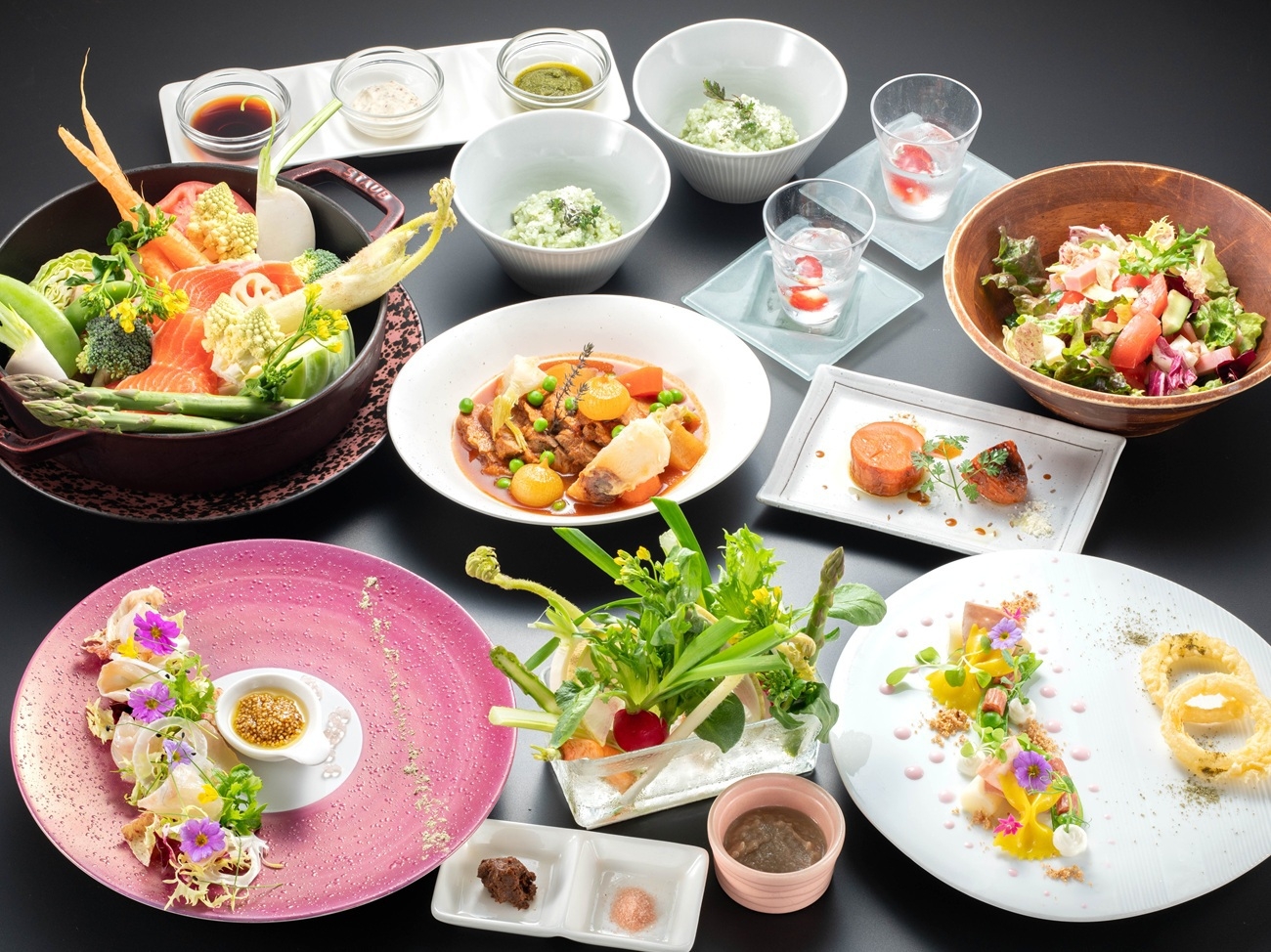 【飲み放題付】いちやオリジナルフレンチ『ビストロジャポネ』 大地の恵みと、選りすぐりの旬の食材を堪能