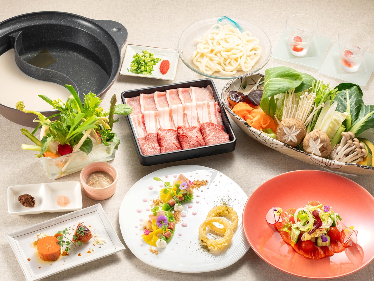 いちやスタイル～約30種類の新鮮野菜と和牛・那須三元豚のしゃぶしゃぶ（イメージ）