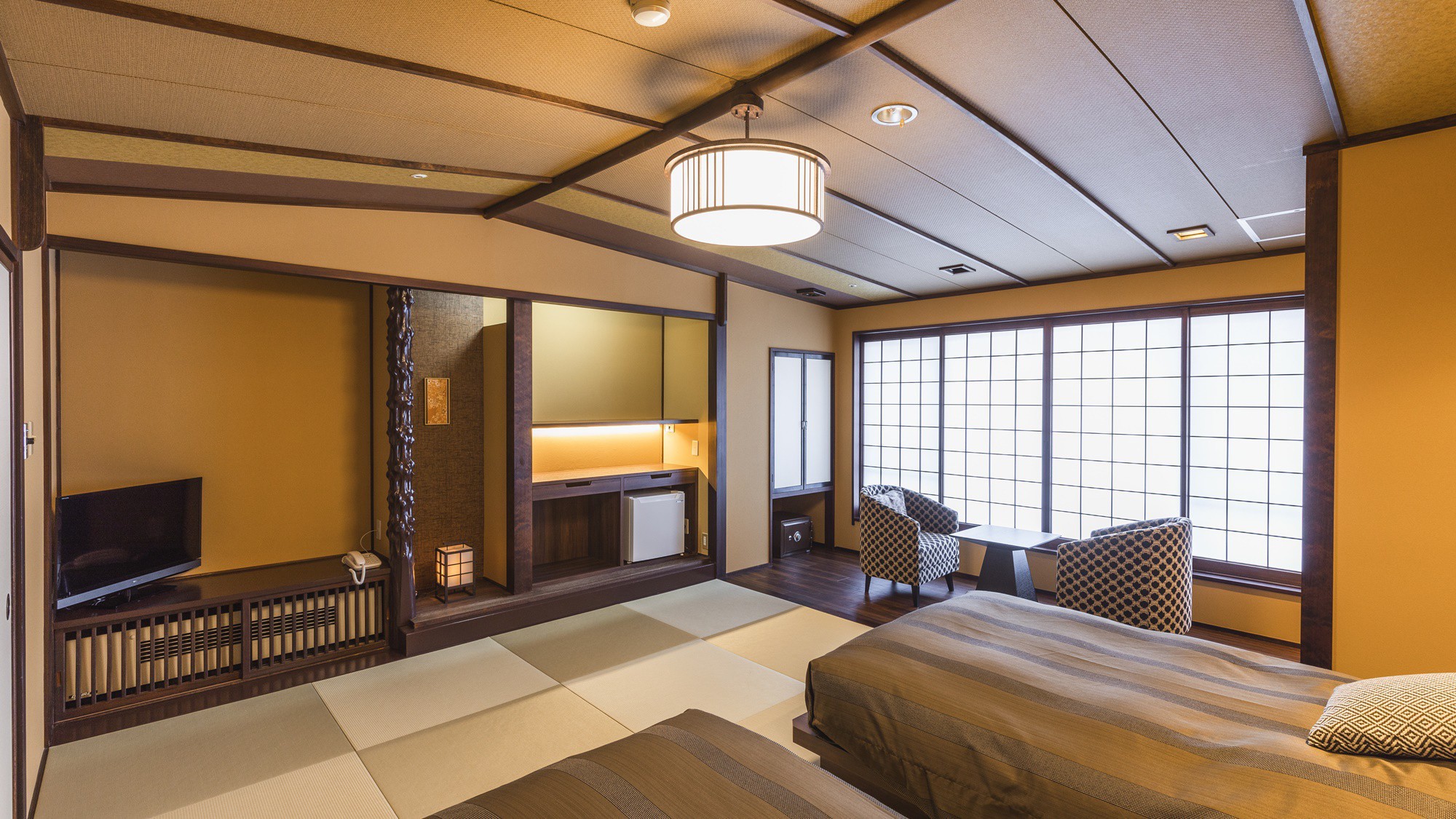 【和モダンツイン】2021年4月リニューアル!お部屋から四季折々に表情を変える景色をご堪能ください。