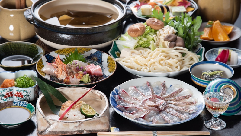 【楽天スーパーSALE】10％OFF　愛媛県産の鯛を贅沢に用いた会席をお部屋食にて【2食付】