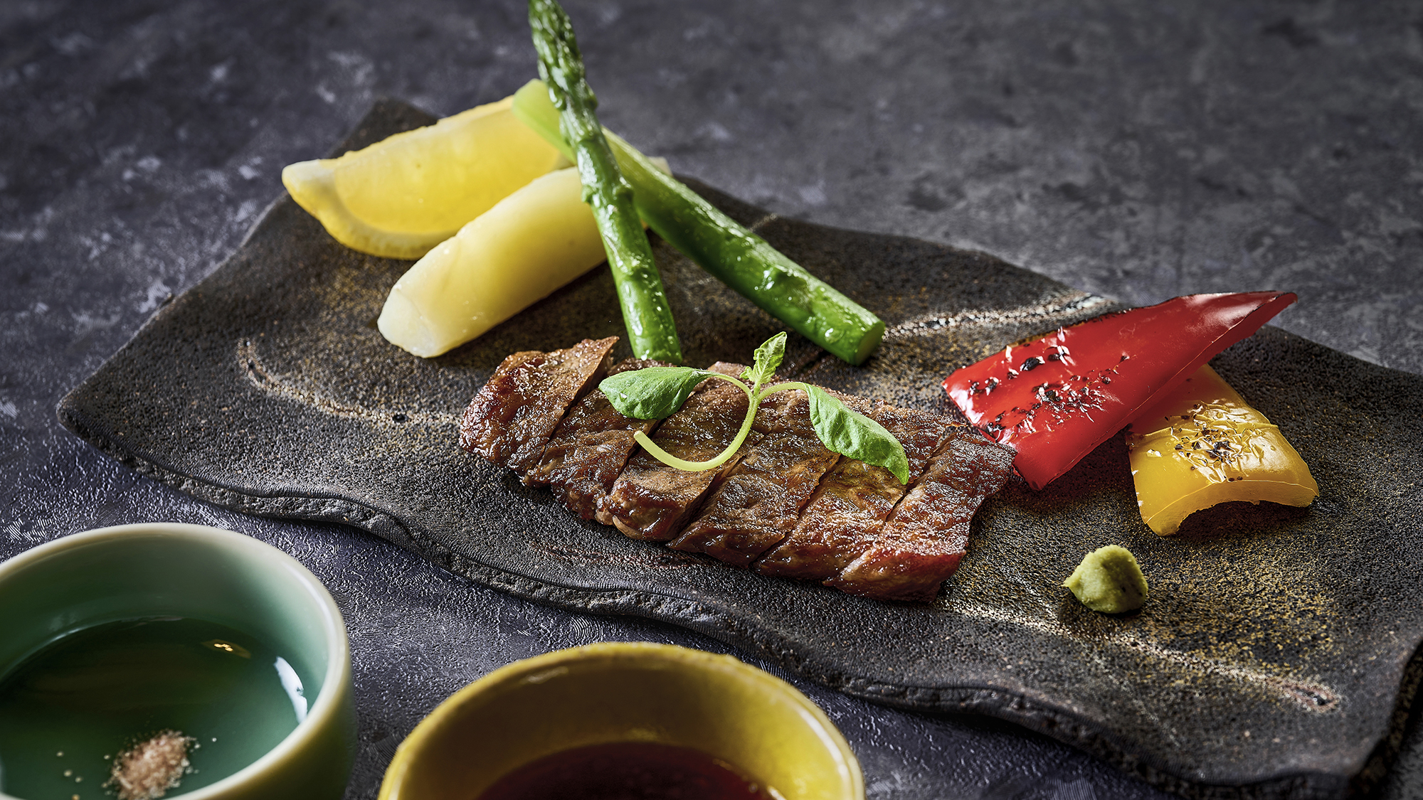 【ご夕食一例】愛媛の味覚「伊予牛」ステーキの会席もございます。