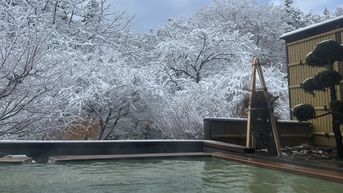 雪景色の露天風呂