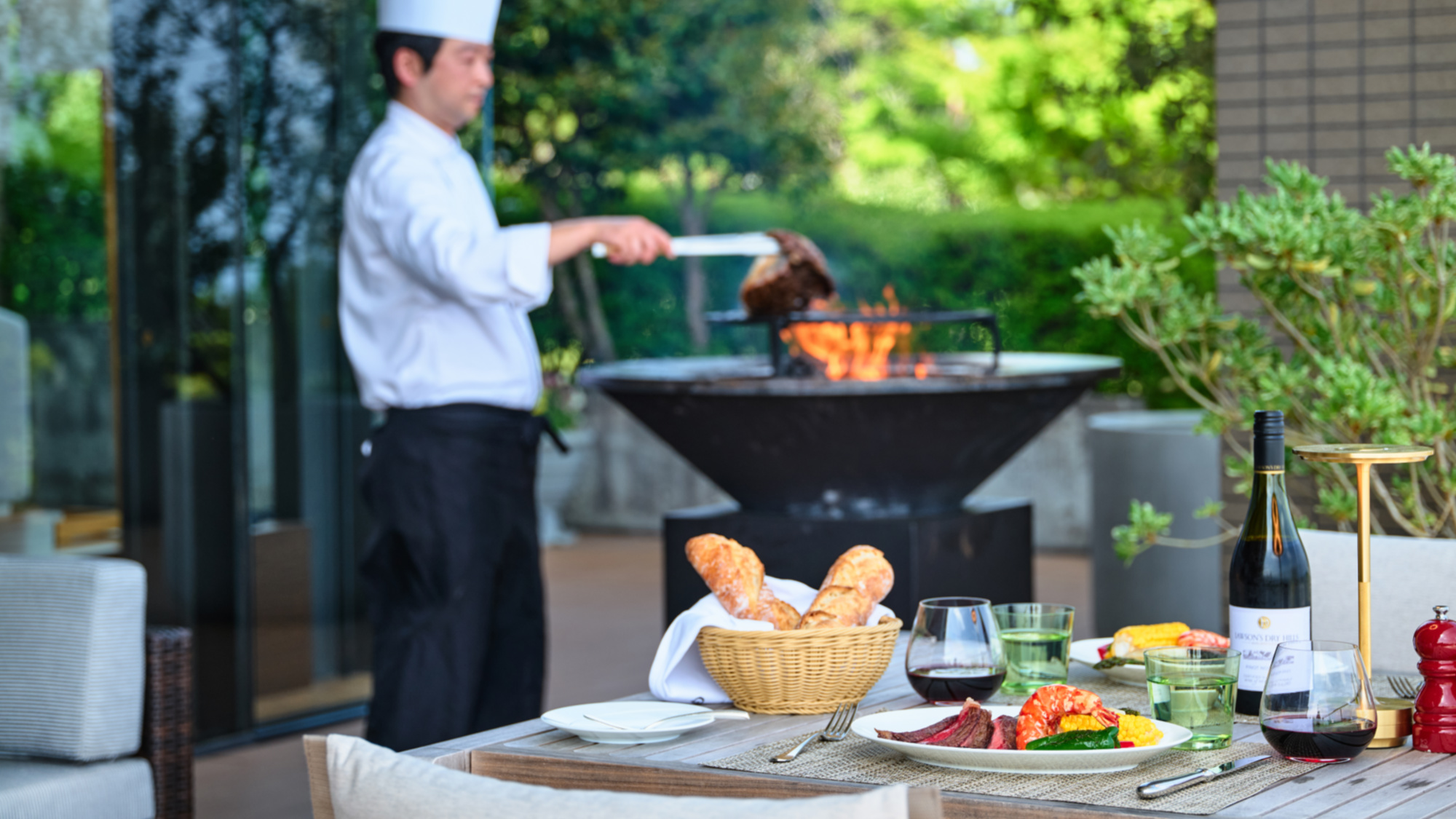 【夏季・連泊限定】BBQディナーコース 調理はスタッフが担当いたします。