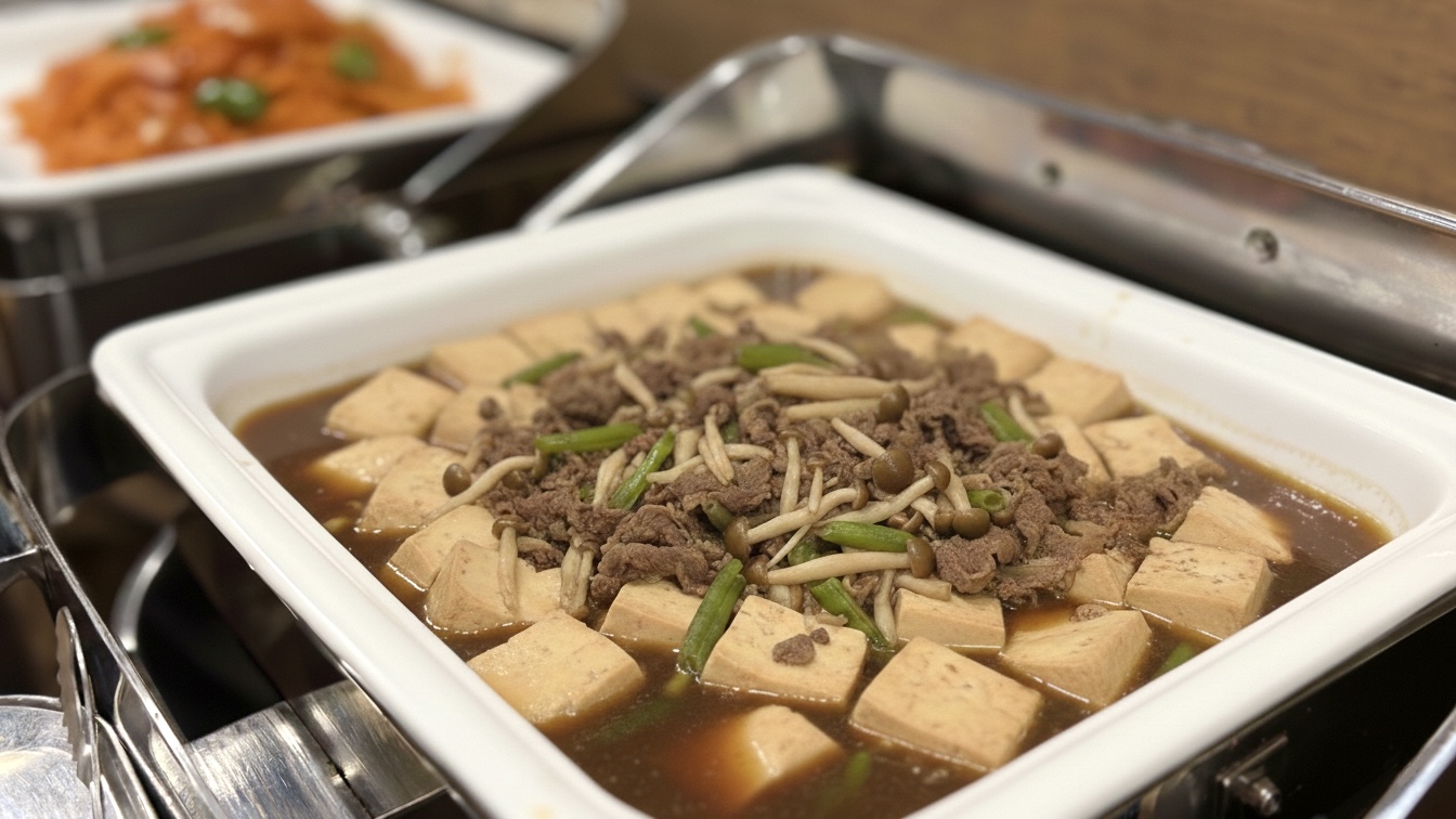 【花茶屋】朝食バイキング一例（肉豆腐）