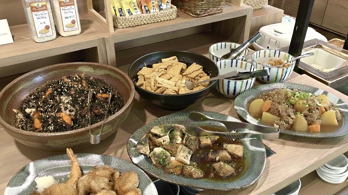 【花茶屋】朝食バイキング一例（和コーナー）