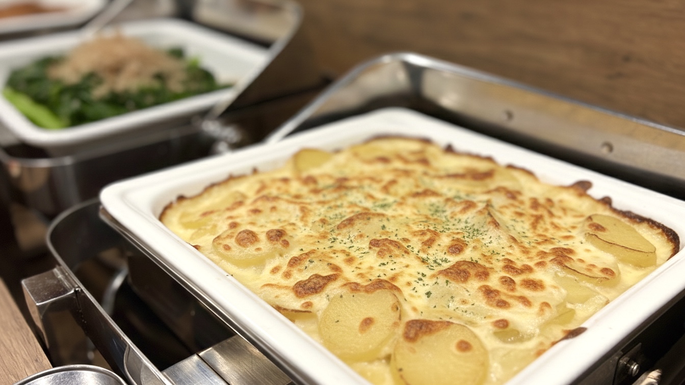 【花茶屋】朝食バイキング一例（グラタン）