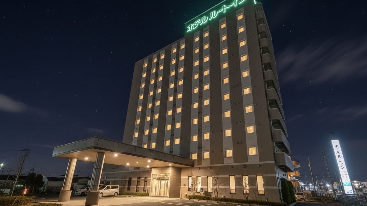 ホテル外観（夜間）