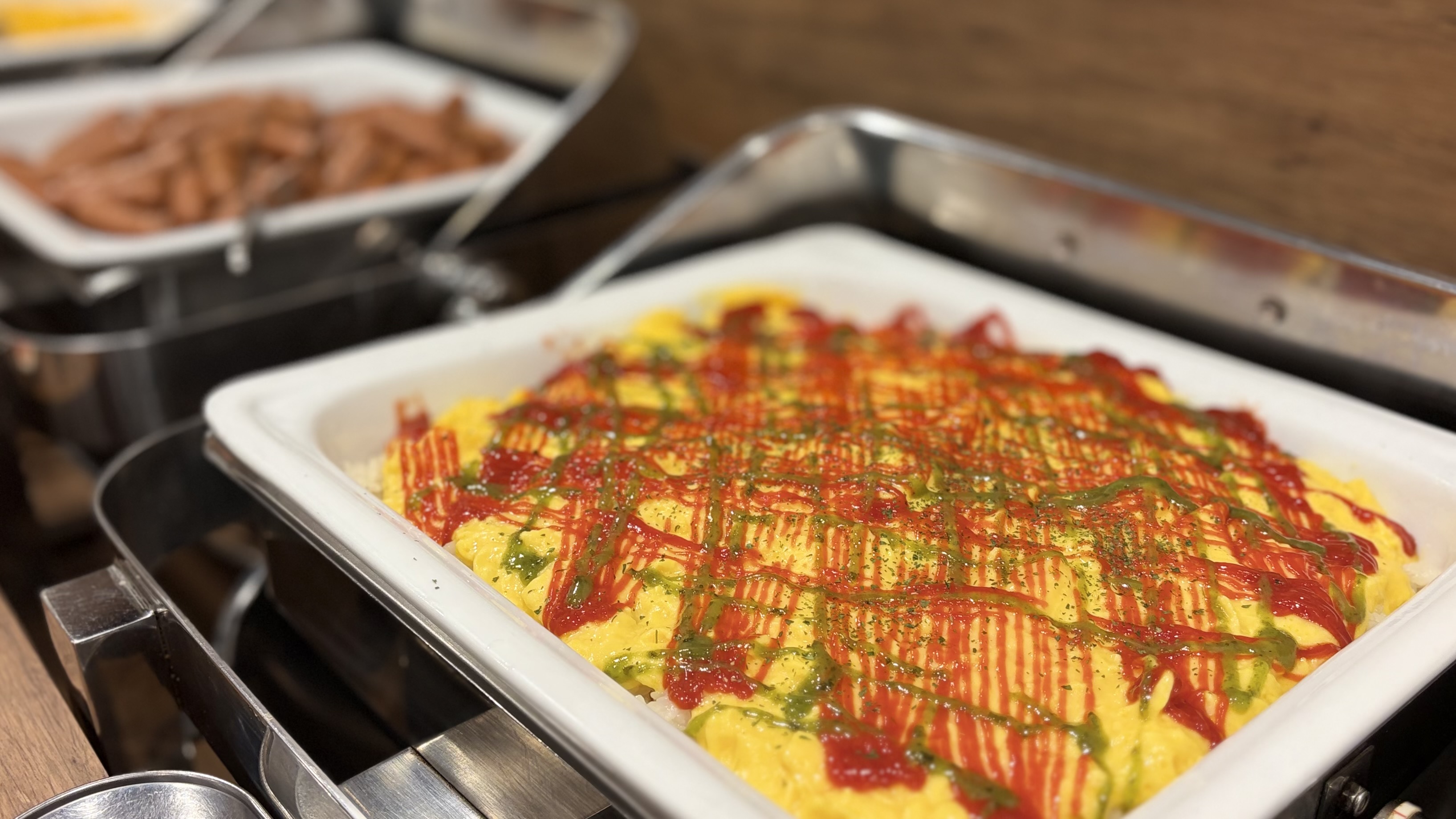 【花茶屋】朝食バイキング一例（オムライス）