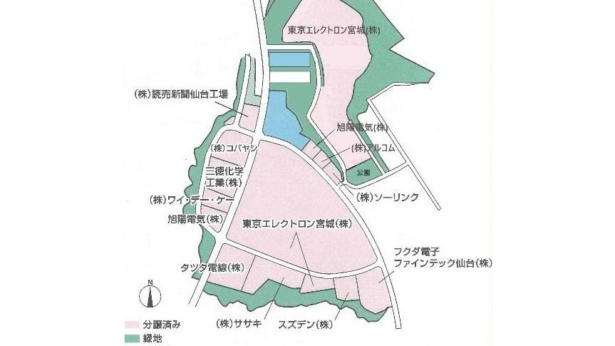 大和リサーチパーク工業団地(大和町)　ホテルよりお車で約１５分