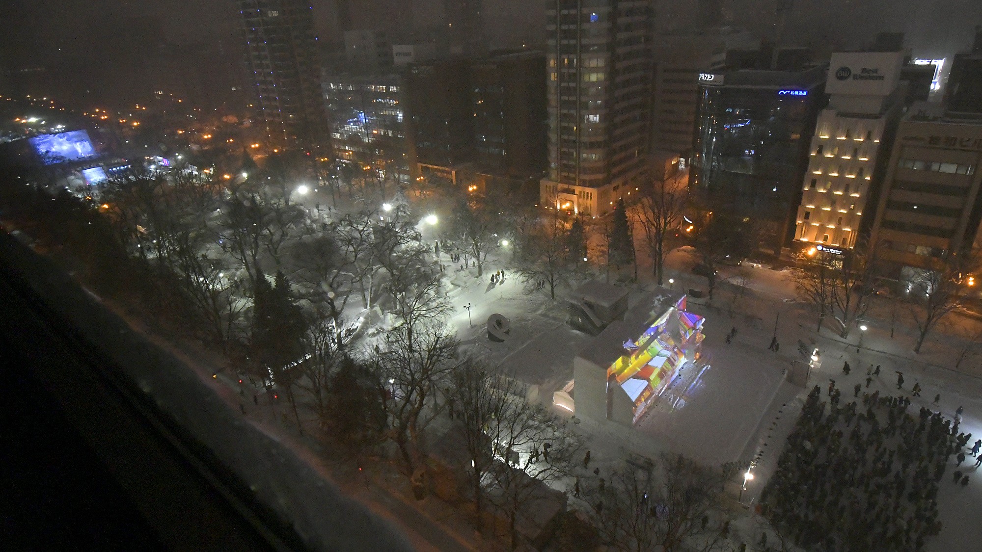 2025さっぽろ雪まつり　公園側客室からの眺望