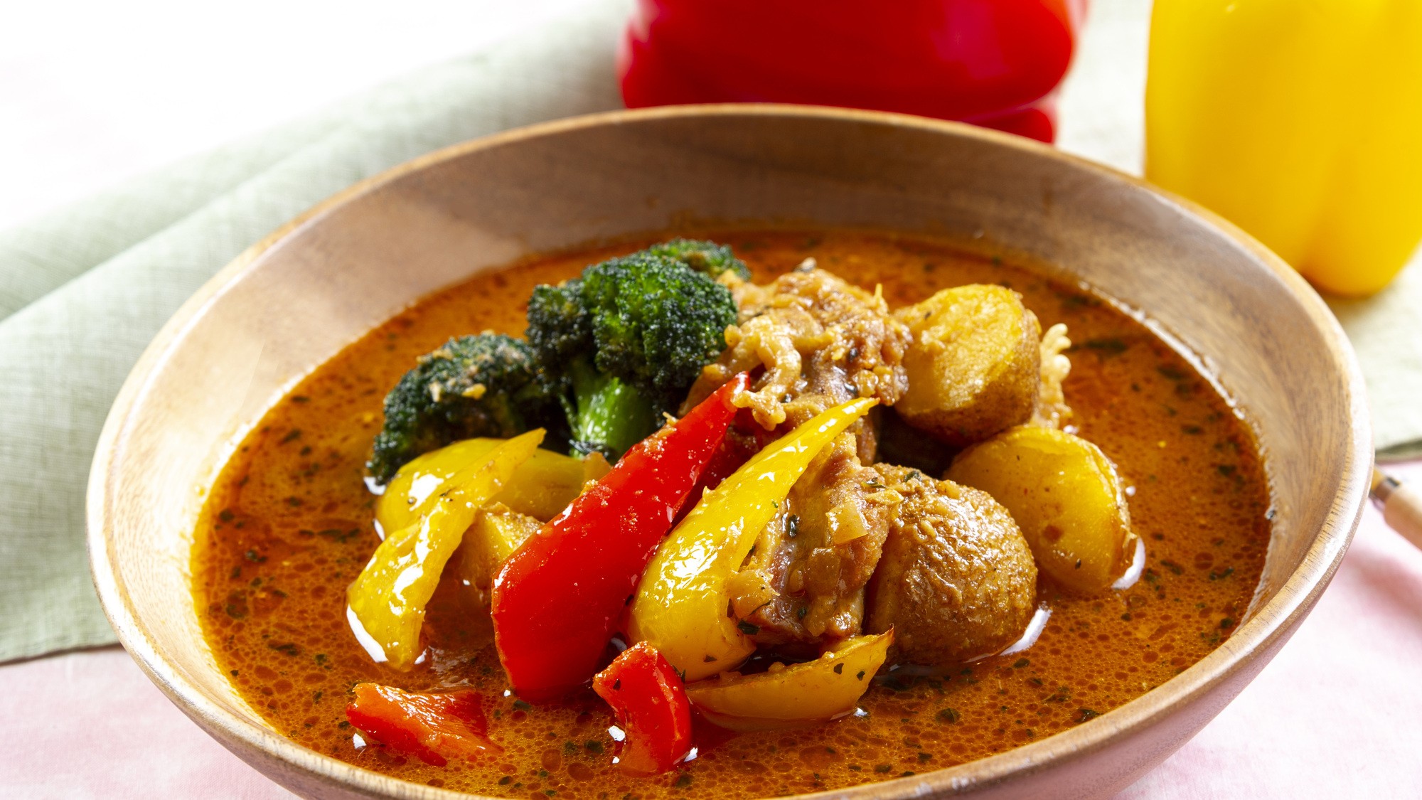 2026年春の朝食メニュー♪～グリルチキンスープカレー～