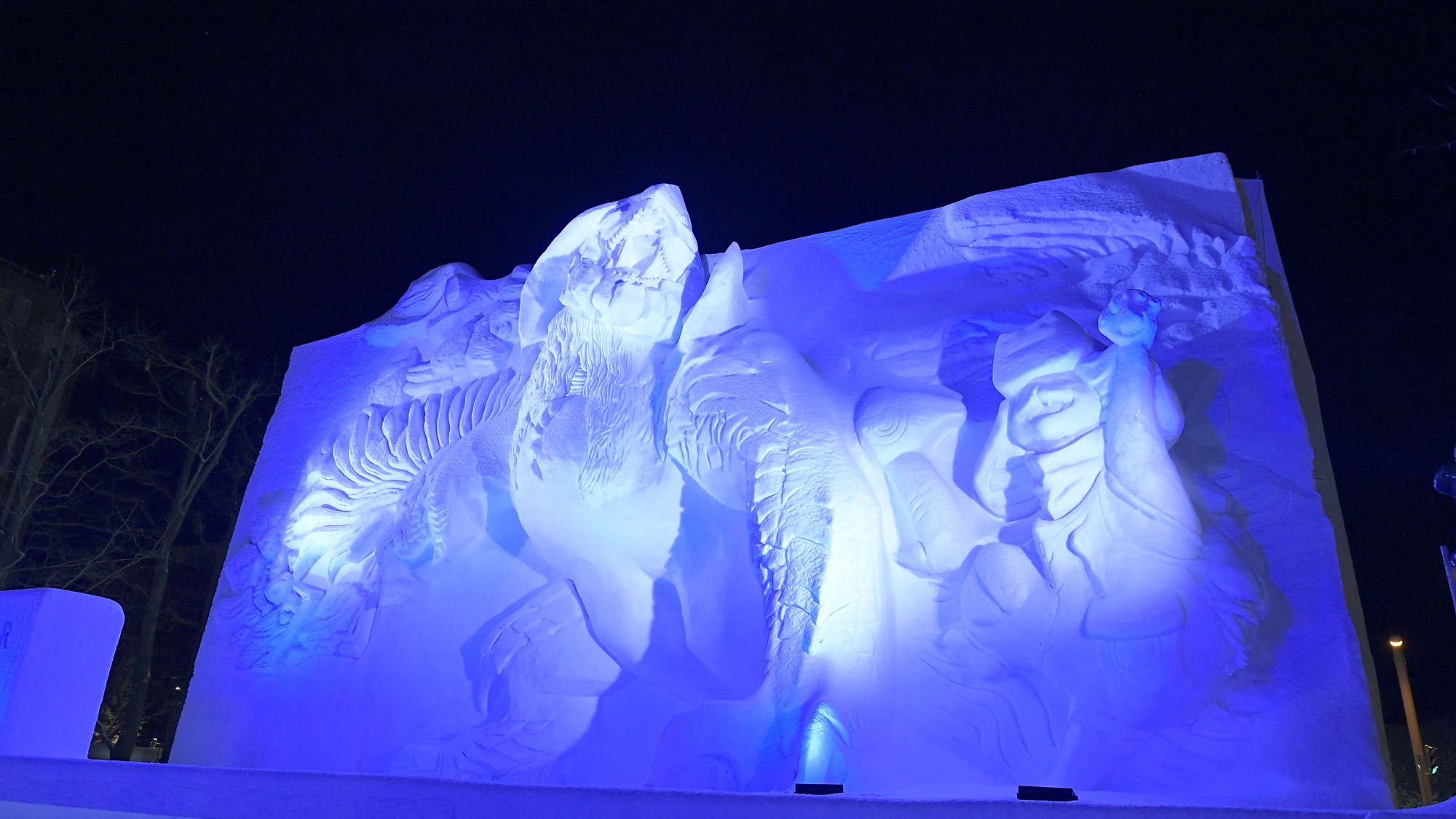 2025さっぽろ雪まつり　雪像ライトアップ
