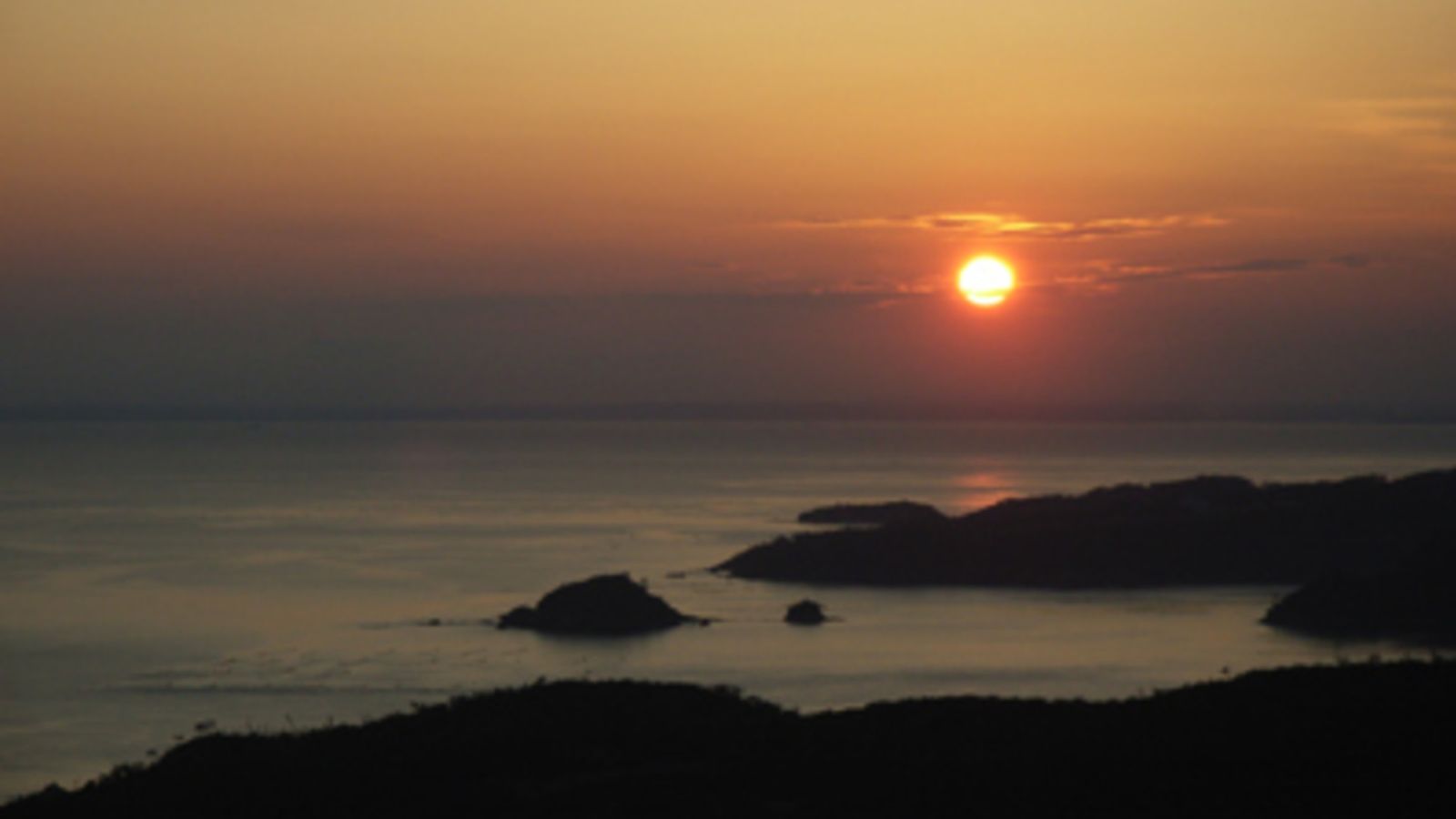 コバルトラインから見た夕日