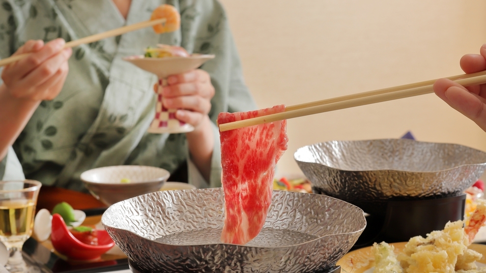 【山形牛しゃぶしゃぶプラン】甘みある脂の香りとコク深いお肉を堪能＜2食付＞