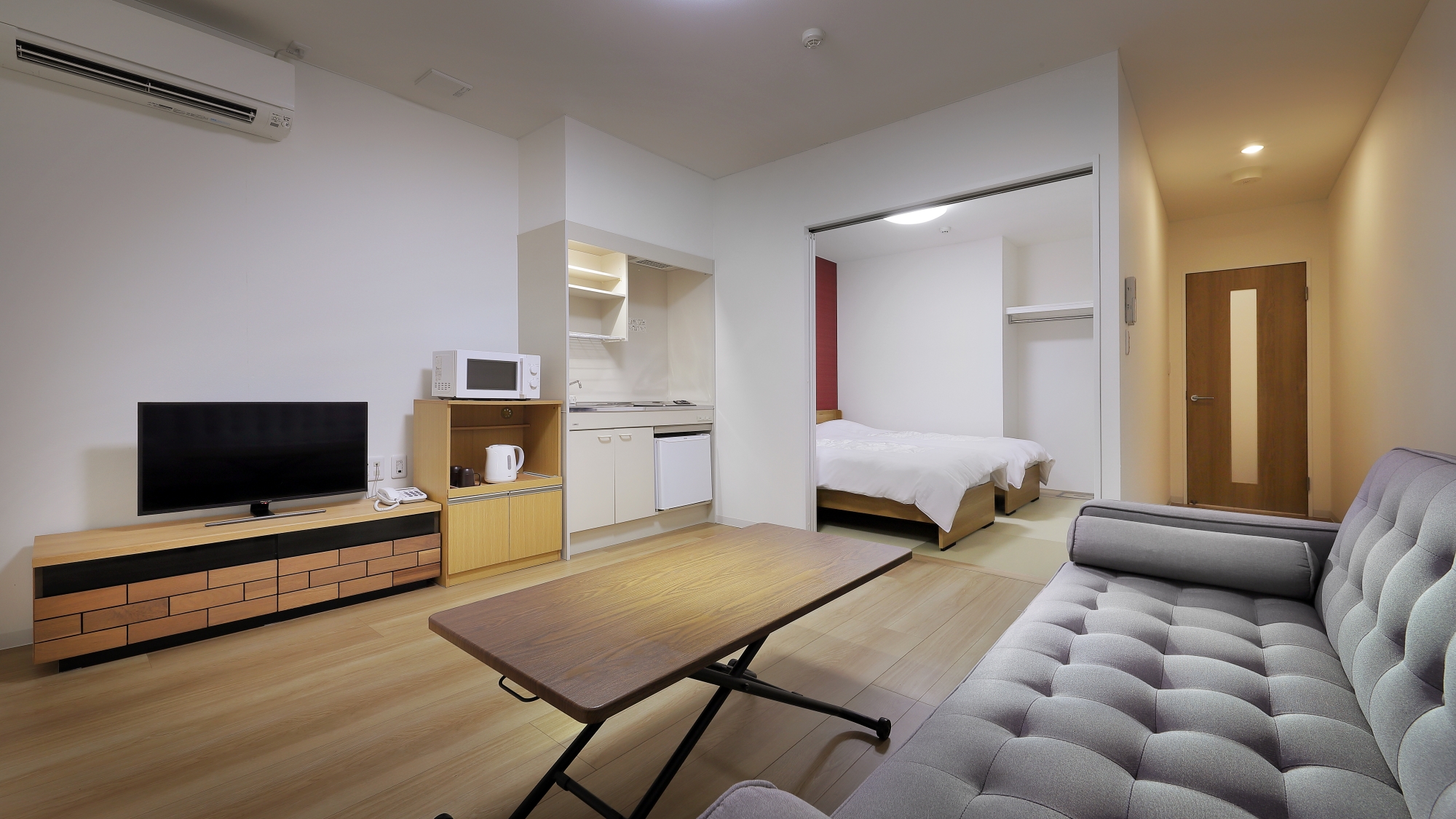 *【別館_The H】1LDKツイン禁煙。お部屋でゆっくりリラックス！