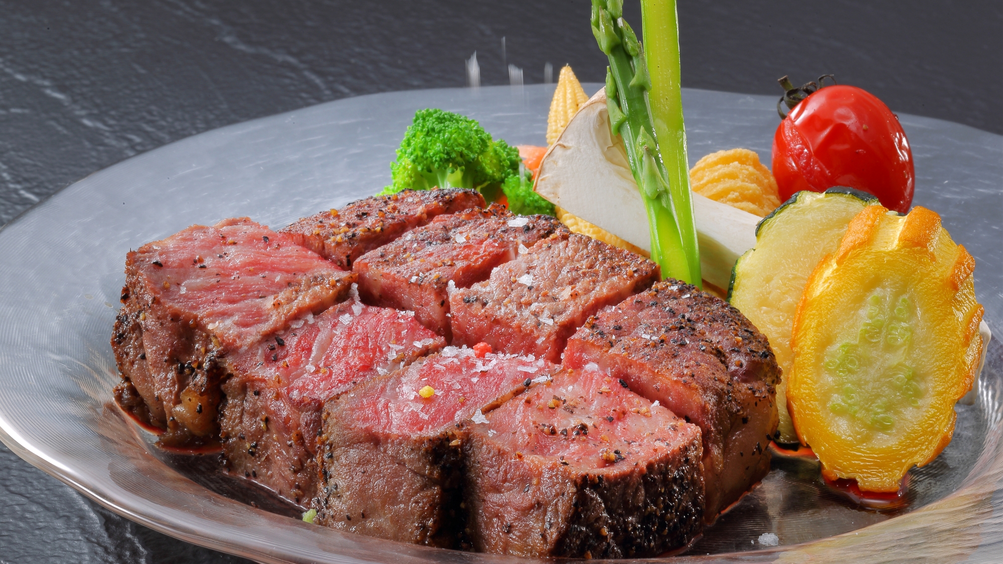 *【お食事例】豪華米沢牛ステーキ（塩）♪
