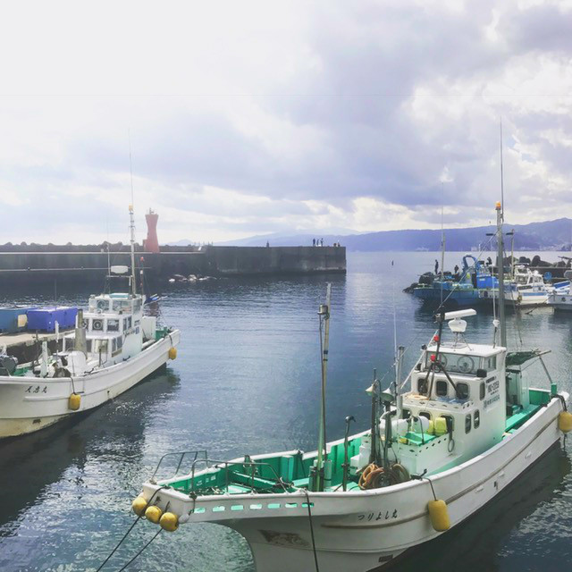 湯河原の小さな港。福浦漁港