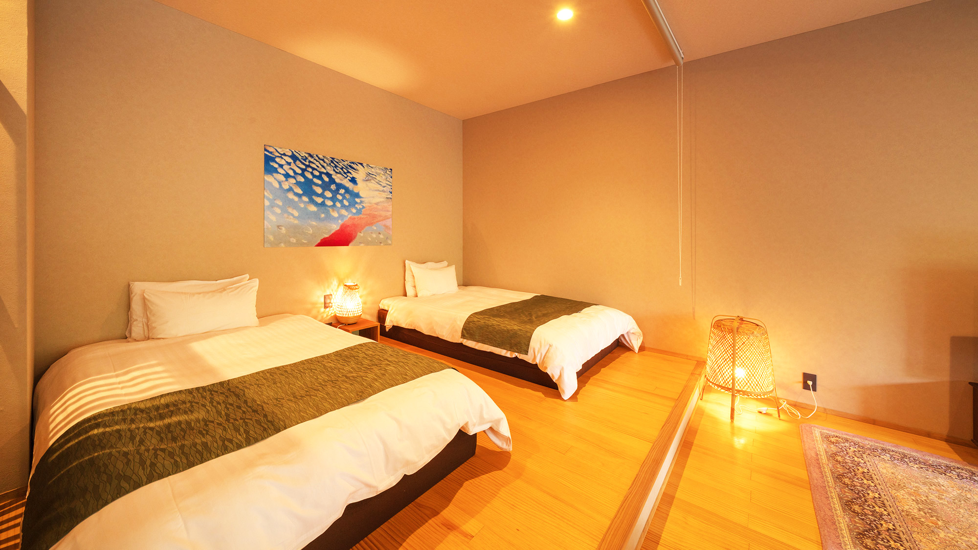 【TypeD】内風呂付客室。空間を贅沢に使用した、広々とおくつろぎいただけるお部屋です。