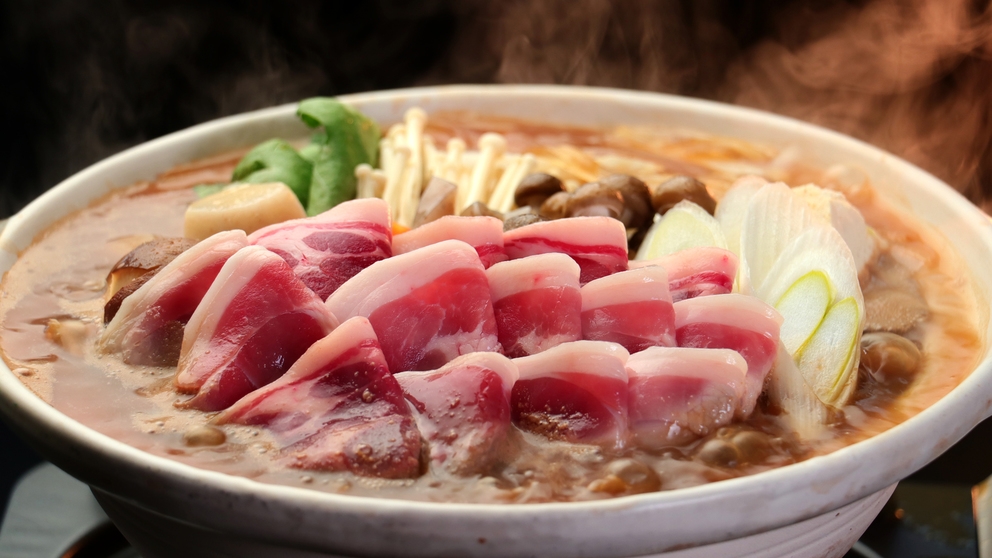 【新名物☆ぼたん鍋プラン】冬はやっぱり温泉とお鍋！