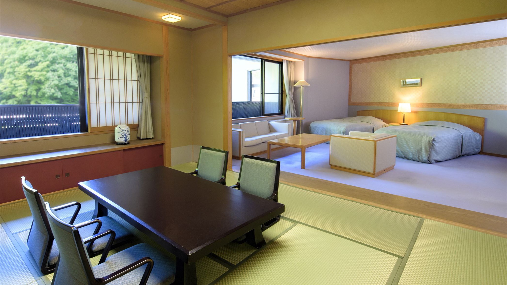 【限定1室・和洋室スイート「桔梗（ききょう」】和と洋を贅沢に融合したお部屋