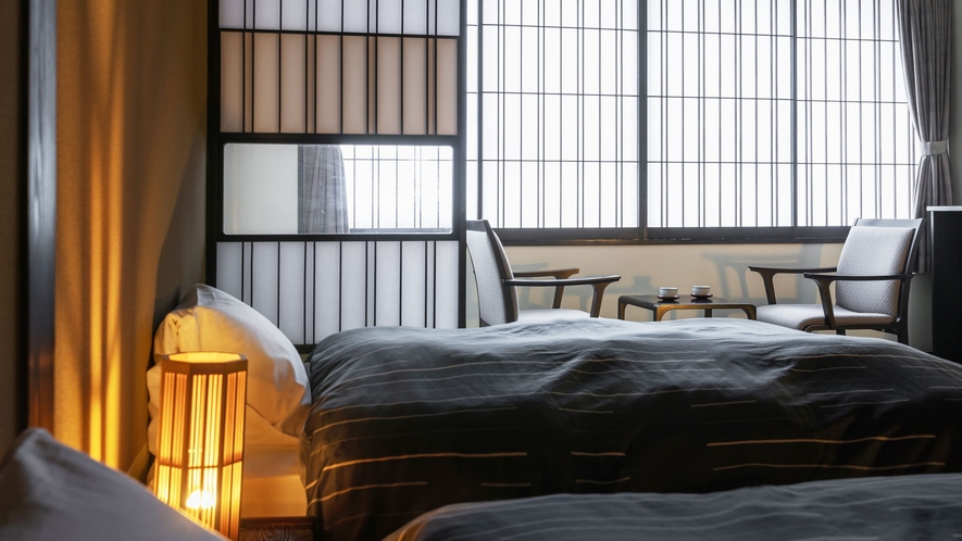 【～花水木～和室ベッドタイプ】10畳の広さにベッドを配置した和モダンなお部屋